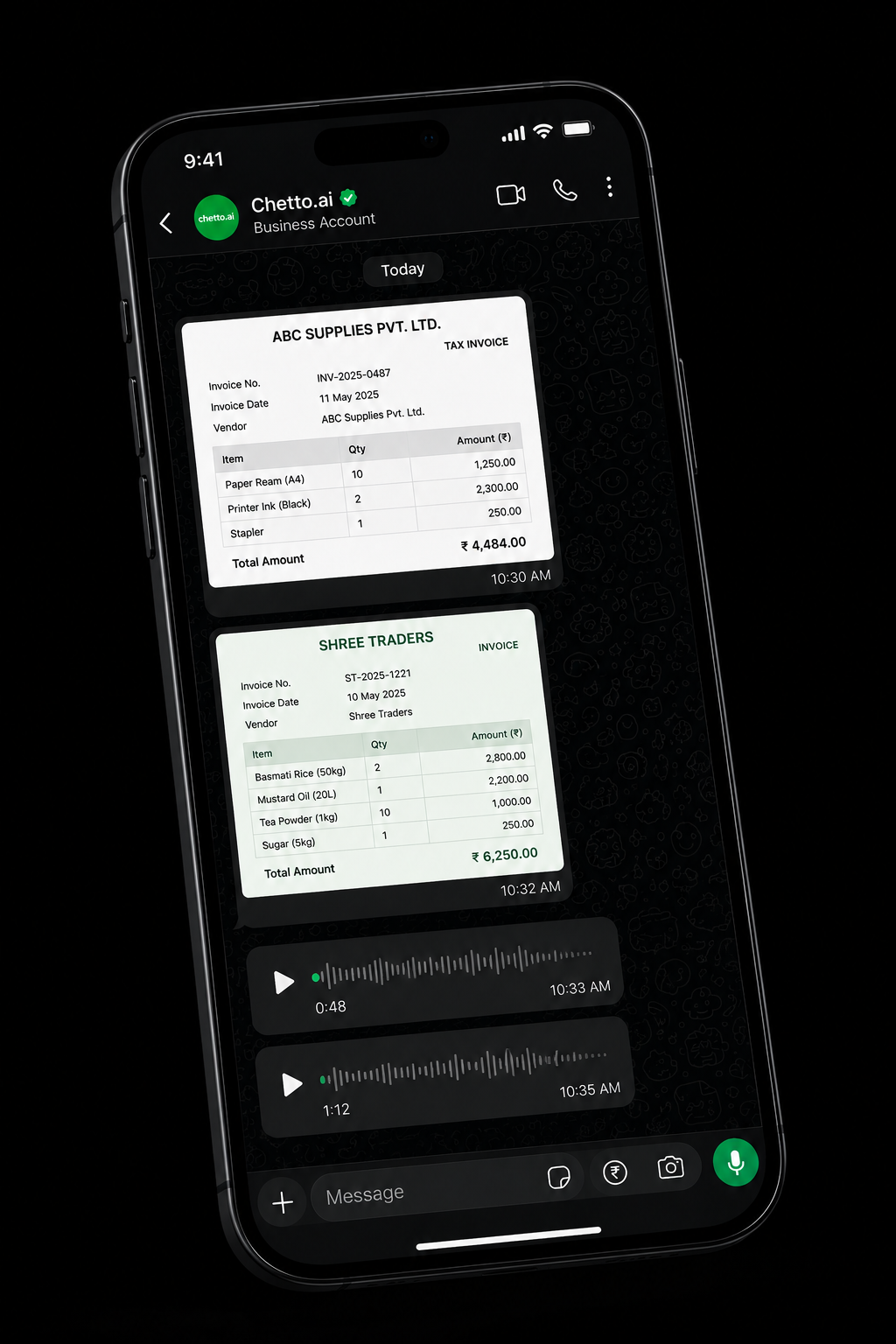 Extraction interface